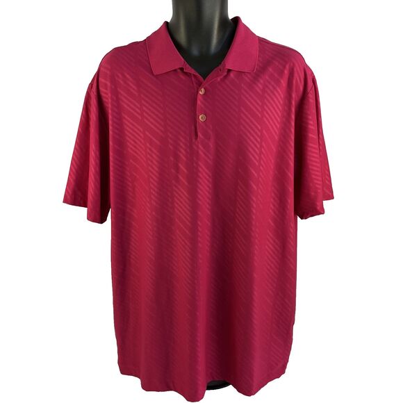 Mens Nike Golf Tour Performance Pink Short Sleeve Polo Shirt Size XL Dri-Fit - Picture 5 of 6